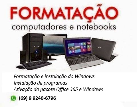 Formatação de computadores e notebooks